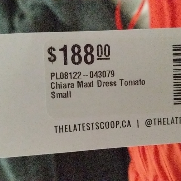 Chiara Maxi Dress Tomato - Small - Picture 5 of 5